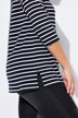 T-shirt, classic fit, strepen, 3/4-mouwen