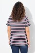 T-shirt, striber, klassisk, V-udskæring, korte ærmer