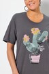 T-shirt, kaktus, rund hals, klassisk design, korte ærmer