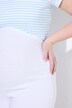 Pantaloni pre-maman Bellieva in bengalina con lunghezza fino al polpaccio e inserto elastico