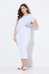 Pantaloni pre-maman Bellieva in bengalina con lunghezza fino al polpaccio e inserto elastico