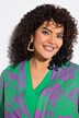Blouse-jasje, bloemen, V-hals, lange mouwen