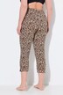 Capri, leopardprint, slanke ben, slidser i sømmen