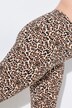 Capri, leopardprint, slanke ben, slidser i sømmen