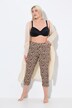 Capri, leopardprint, slanke ben, slidser i sømmen