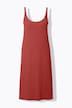 Robe midi en tissu gaufré, coupe Straight