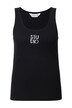 Žebrovaný top, Slim Basic střih, výšivka Studio