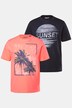 Men+-T-paidat, 2 kpl/pakkaus, lyhyet hihat, printti, suurin koko 8XL