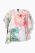 Dahlia Print Layered Chiffon Blouse
