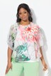 Dahlia Print Layered Chiffon Blouse