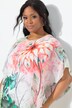 Dahlia Print Layered Chiffon Blouse