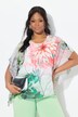 Dahlia Print Layered Chiffon Blouse