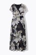 Maxi-jurk, riem, V-hals, halflange kapmouwen