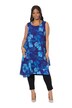 Šaty, dvouvstvé, A střih, květy, kulatý výstřih, bez rukávů