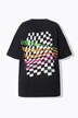 T-skjorte, oversized, trykk foran og bak