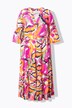 Maxi-jurk, abstracte print, 3/4-mouw, volants