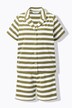 Pyjamas, kort todelt sett, oversized, frotté, striper