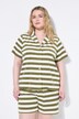 Pyjamas, kort todelt sett, oversized, frotté, striper