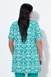 Slinky longshirt, bloemenprint, V-hals, korte mouwen