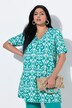 Slinky longshirt, bloemenprint, V-hals, korte mouwen