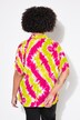 A-line half-sleeve batik pattern blouse