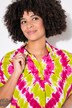A-line half-sleeve batik pattern blouse