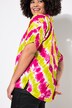 A-line half-sleeve batik pattern blouse