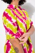 A-line half-sleeve batik pattern blouse