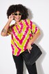 A-line half-sleeve batik pattern blouse