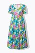 Robe maxi en lin mélangé. Poches. Décolleté rond et manches courtes