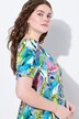 Robe maxi en lin mélangé. Poches. Décolleté rond et manches courtes