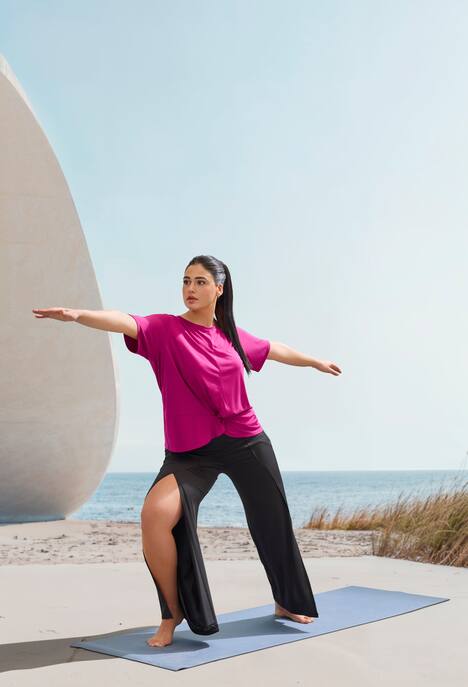 Broek, UV-bescherming 50+, wijde pijpen, elastische tailleband, gerecycled