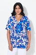 Slinky shirt, bloemen, classic, V-hals, korte mouwen