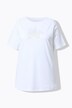 T-shirt en coton Pima. Motif citrons. Col bateau et manches courtes