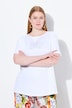T-shirt en coton Pima. Motif citrons. Col bateau et manches courtes