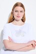 T-shirt en coton Pima. Motif citrons. Col bateau et manches courtes