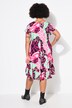 Robe coupe évasée, mélange d'imprimés pelages de félins colorés
