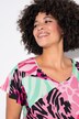 Robe coupe évasée, mélange d'imprimés pelages de félins colorés