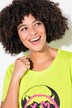 Camiseta, forma en A, calavera/emoticono