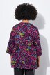 Bluse, A-form, farverigt leopard-print, flæser