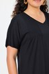 Jerseykjole, piping, A-linje, V-hals, korte ermer