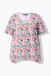 T-shirt, dyr, høj søm, A-form, V-udskæring, korte ærmer
