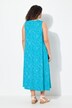 Maxi-jurk, met motief, A-lijn, V-hals, mouwloos