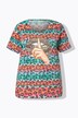 Camiseta, forma en A, beso, leopardo rayas.
