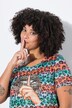 Camiseta, forma en A, beso, leopardo rayas.