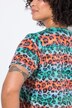 Camiseta, forma en A, beso, leopardo rayas.