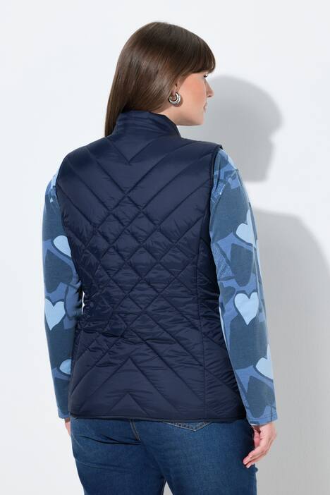 HYPRAR functionele doorgestikte bodywarmer, waterafstotend, opstaande kraag