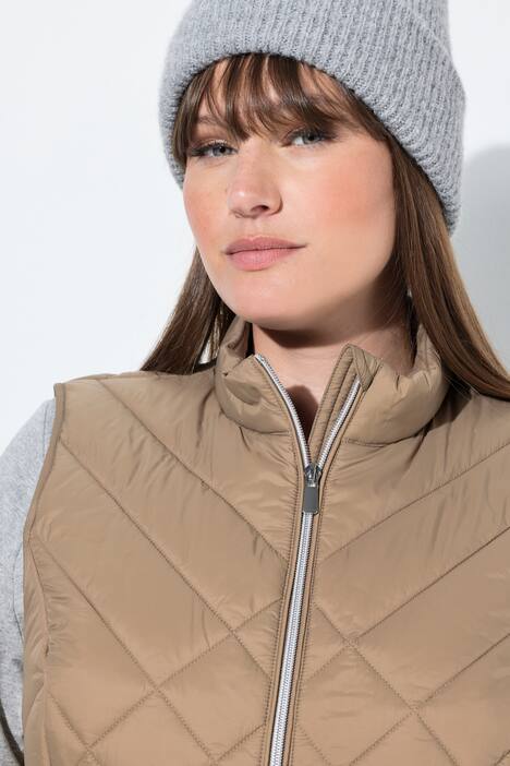 HYPRAR functionele doorgestikte bodywarmer, waterafstotend, opstaande kraag
