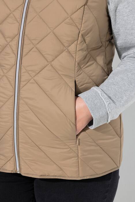 HYPRAR functionele doorgestikte bodywarmer, waterafstotend, opstaande kraag