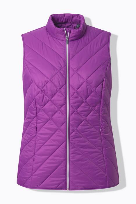 HYPRAR functionele doorgestikte bodywarmer, waterafstotend, opstaande kraag
